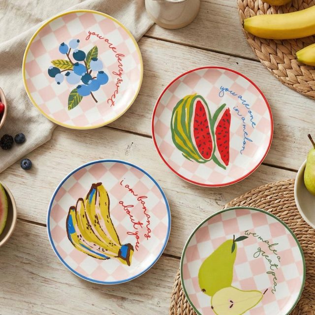 Chumbak Farmlife Snack Plates Gift Set of 4 | Comes in a Gift Box by Chumbak