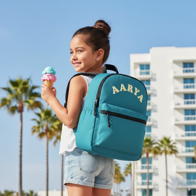 Personalized Kids Backpack – For School & Travel (Blue) by The Messy Corner