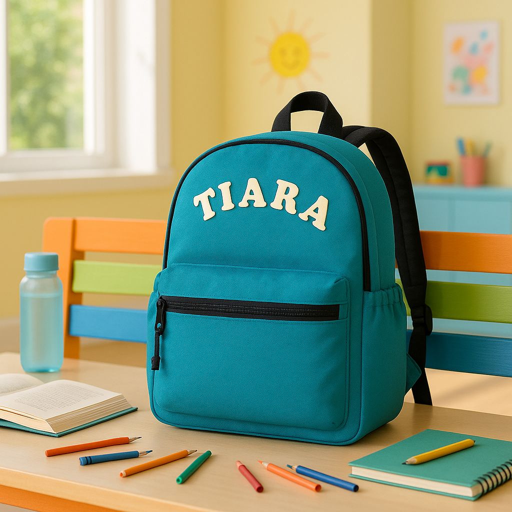 Personalized Kids Backpack – For School & Travel (Blue) alternate view